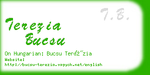 terezia bucsu business card